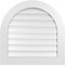 Ekena Millwork Round Top Surface Mount PVC Gable Vent: Functional, w/ 3-1/2"W x 1"P Standard Frame, 30"W x 30"H GVPRT30X3001SF - alternate 1